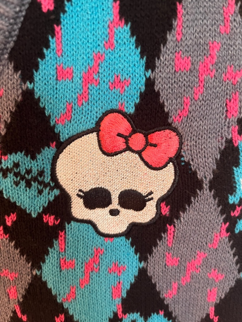 NWT Monster High Frankie Stein Argyle Sweater Vest - Picture 3 of 9